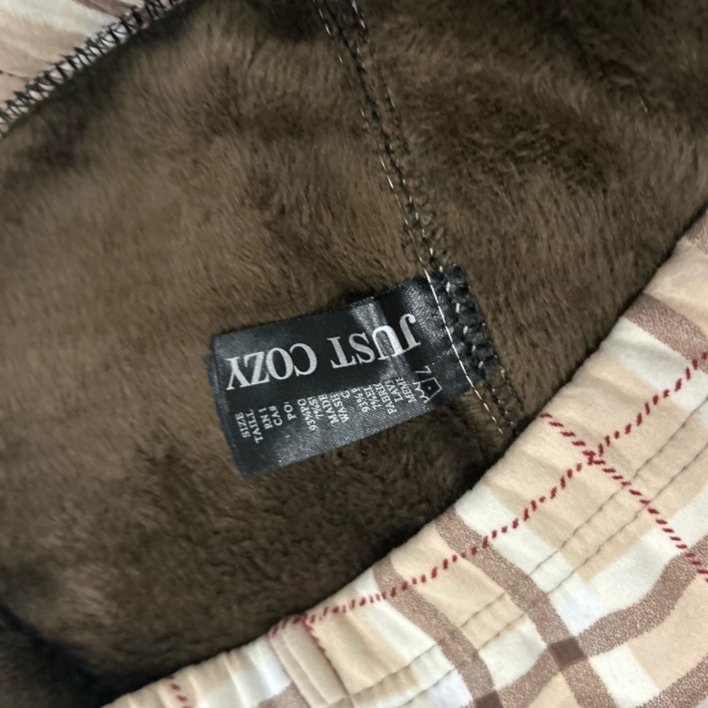 Just Cozy Women's Plaid Lounge Pants - Brown and Cream